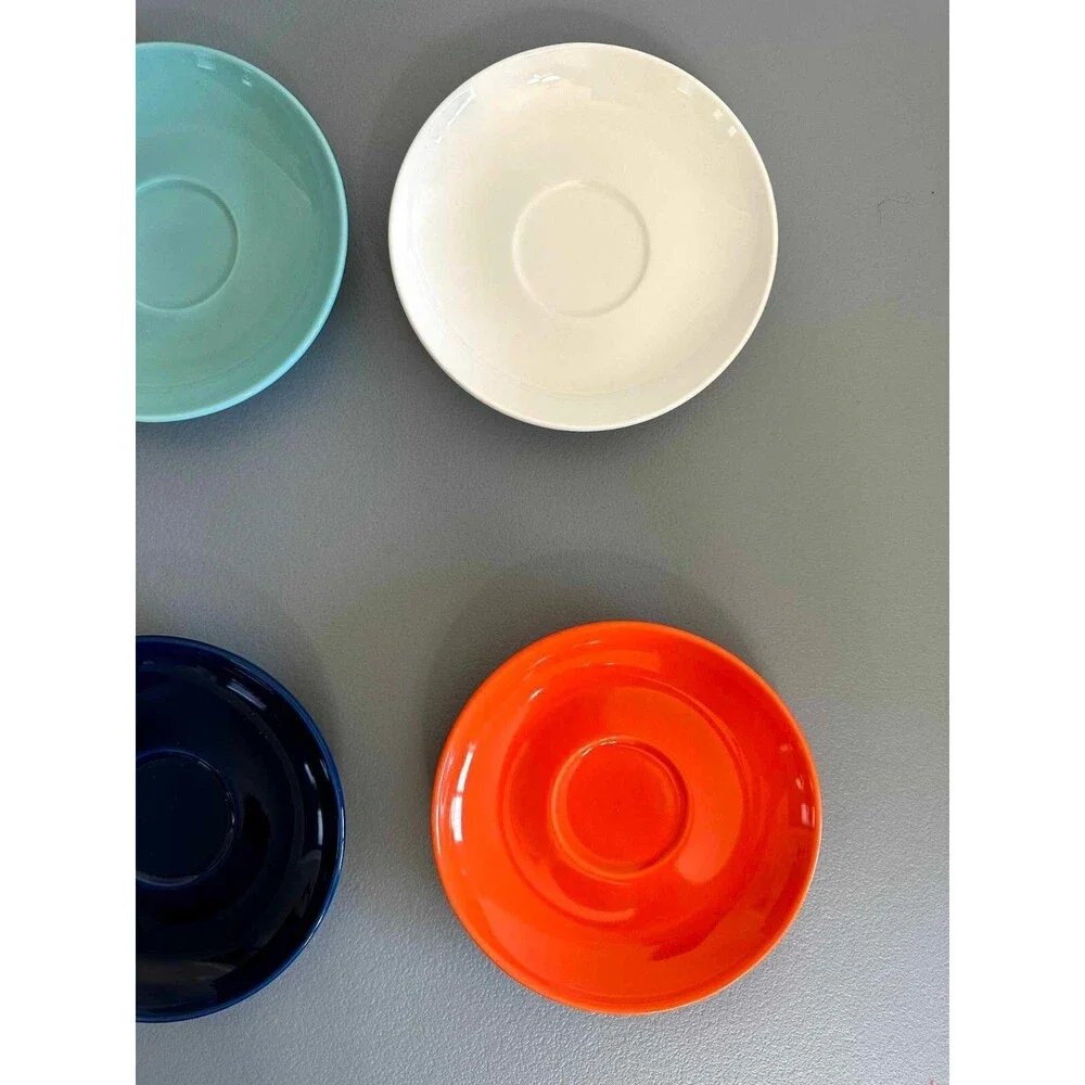 Sweese Porcelain Salad Pasta Saucer Plate 5.5” - Set of 6 Multicolor